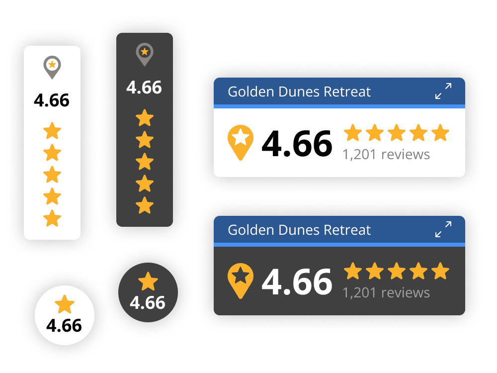 Visible review widgets (follow users down)